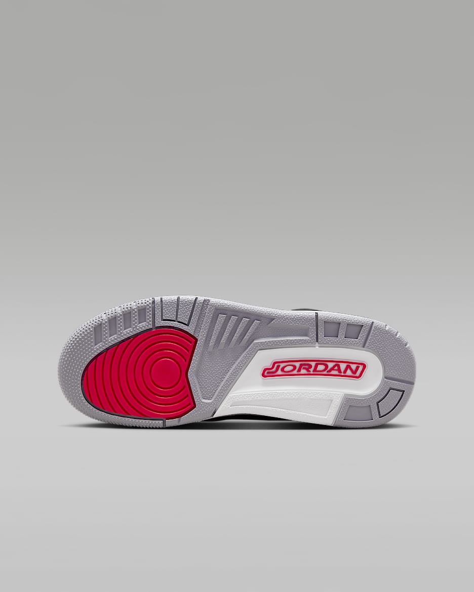Air Jordan 3 Retro Black Cement Big Kids Shoes. Nike